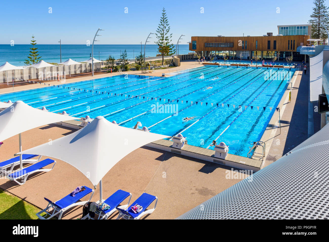 The new Scarborough Beach Pool at Scarborough Beach, Perth, Western Australia Stock Photo