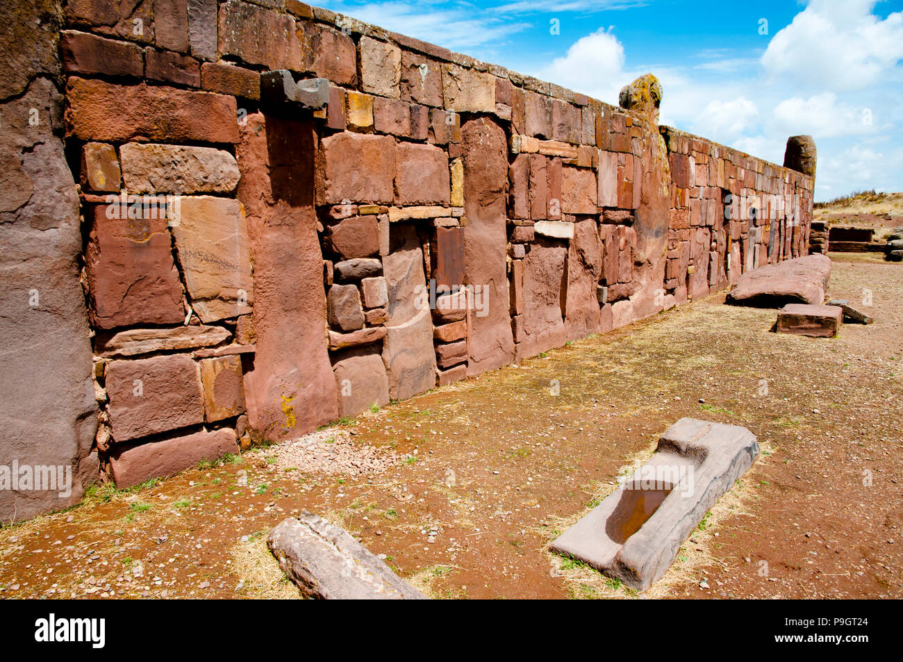 Tiwanaku Ruins - Bolivia Stock Photo