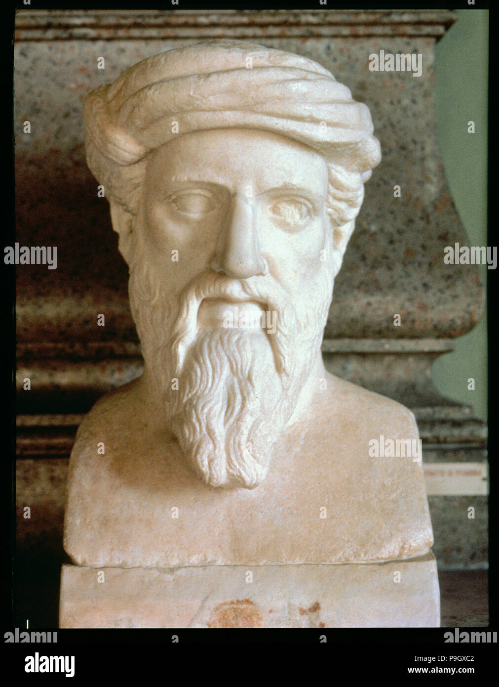 Pythagoras (580-500 BC), Greek philosopher and mathematician. Stock Photo