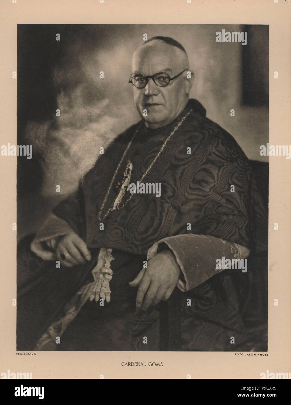 Spain. Civil War (1936-1939). National army. Cardinal Isidro Goma and Tomás  (1869-1940). Bishop a… Stock Photo - Alamy