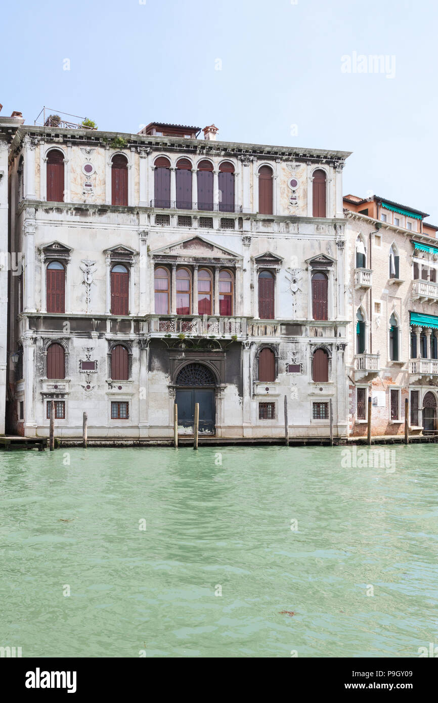 Palazzo Contarini delle Figure, Grand Canal, San Marco, Venice, Veneto, Italy, a 16th century renaissance palace Stock Photo