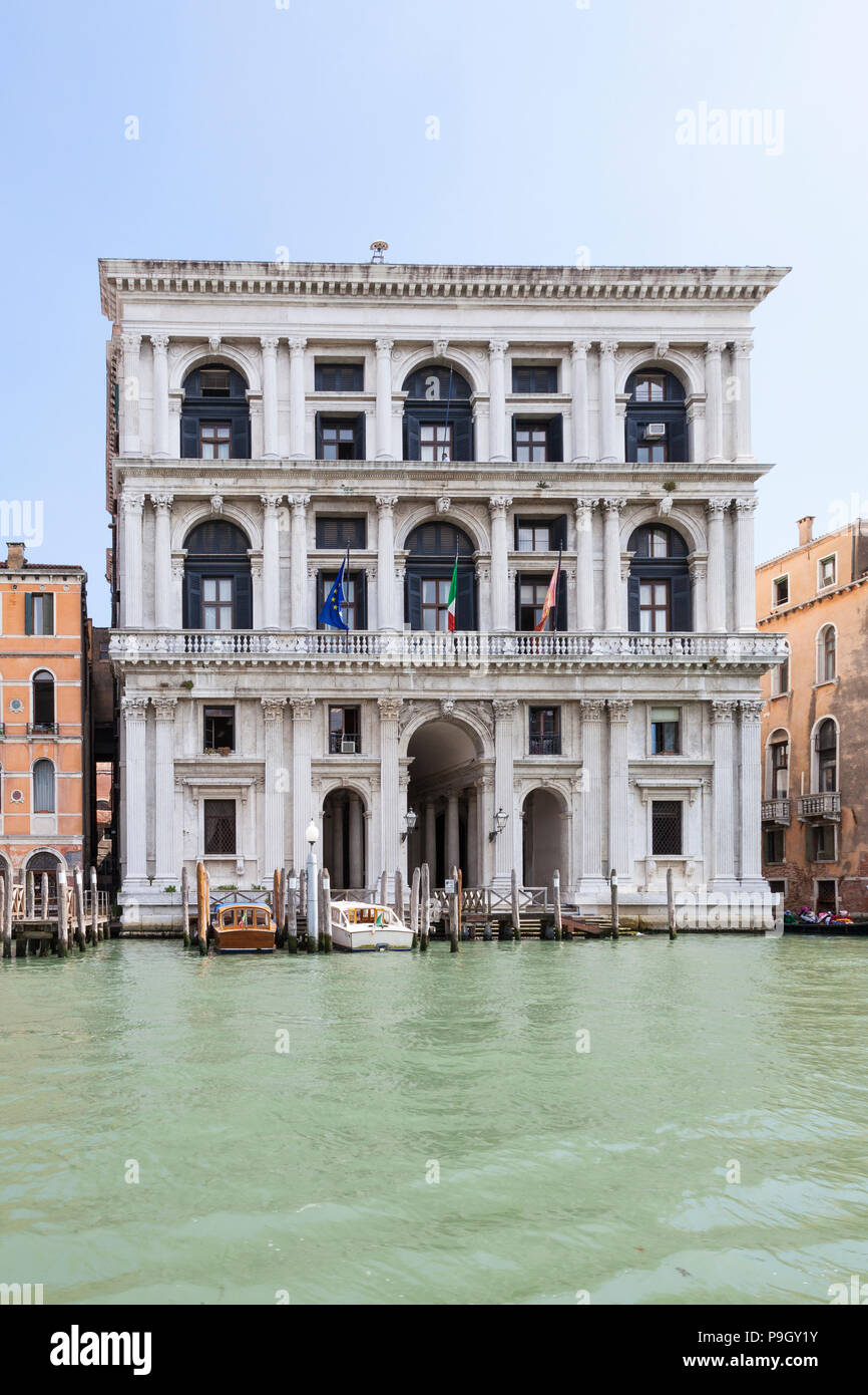 Palazzo Grimani di San Luca, Grand Canal, San Marco, Venice, Veneto, Italy, 16thC renaissance architecture by architect Michele Sanmicheli Stock Photo