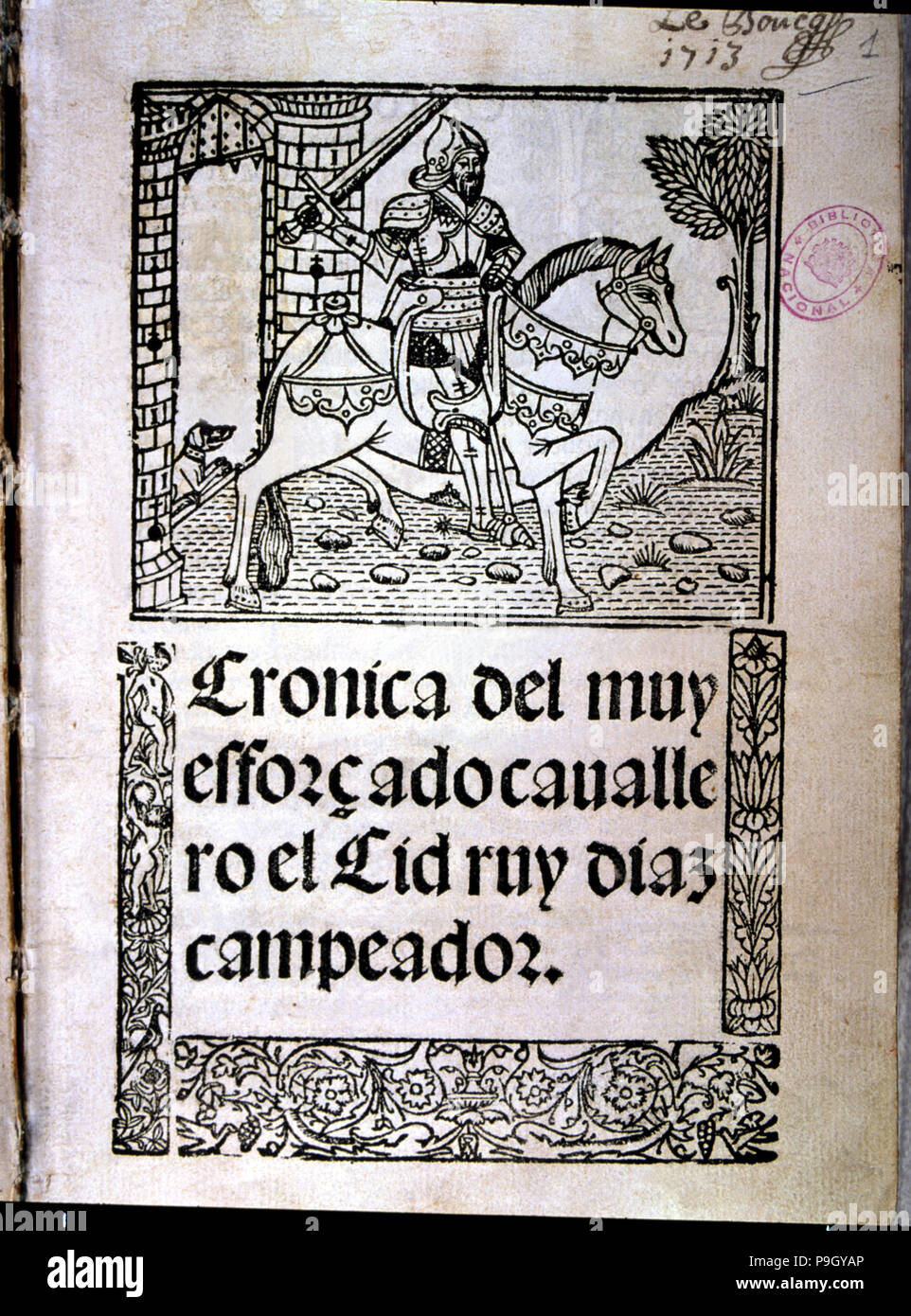 Cover 'El Cid Campeador', Rodrigo Diaz de Vivar, the Cid (1043? -1099), Castilian knight. Stock Photo