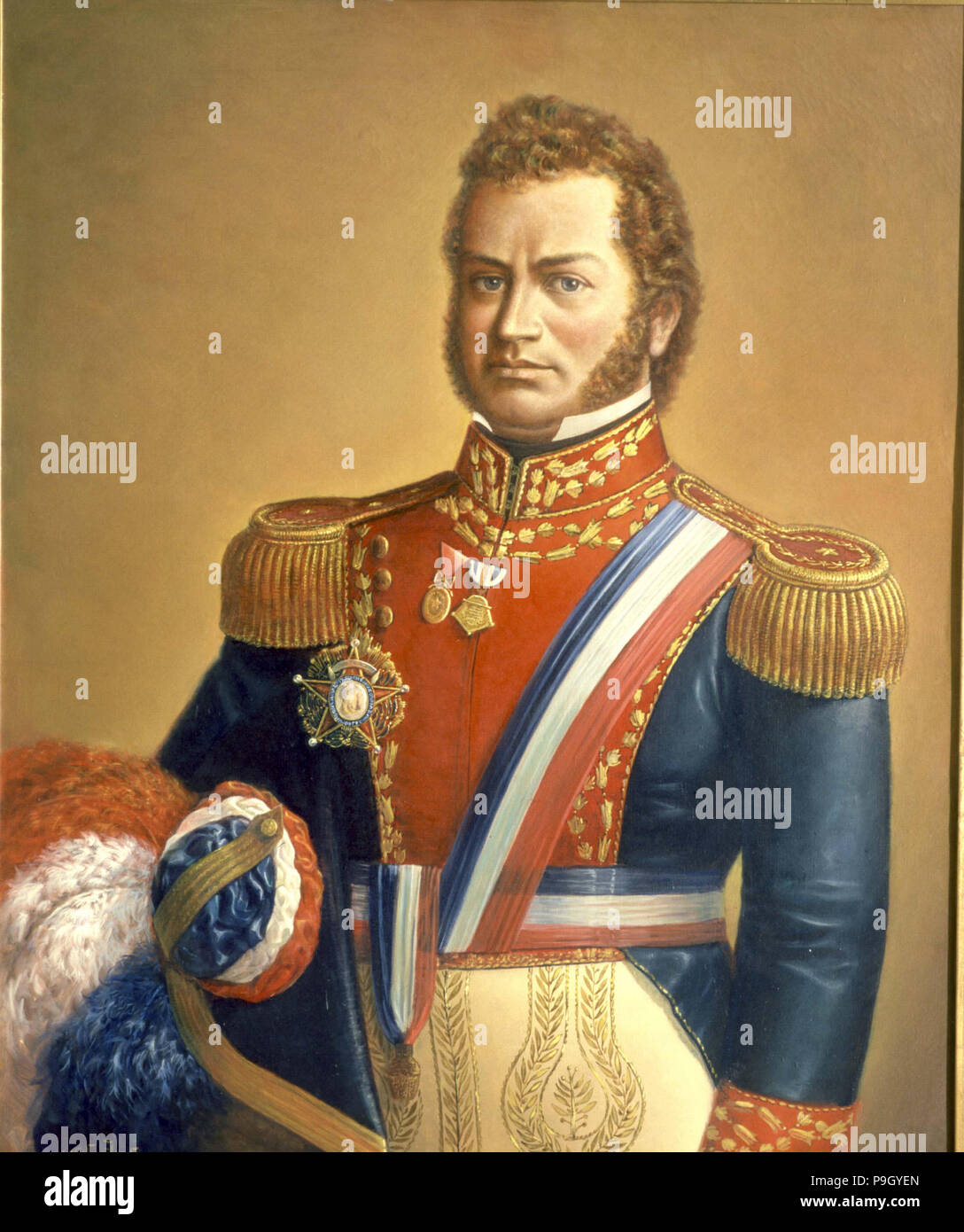 Bernardo O'Higgins (1776-1842), Chilean general and politician. Stock Photo