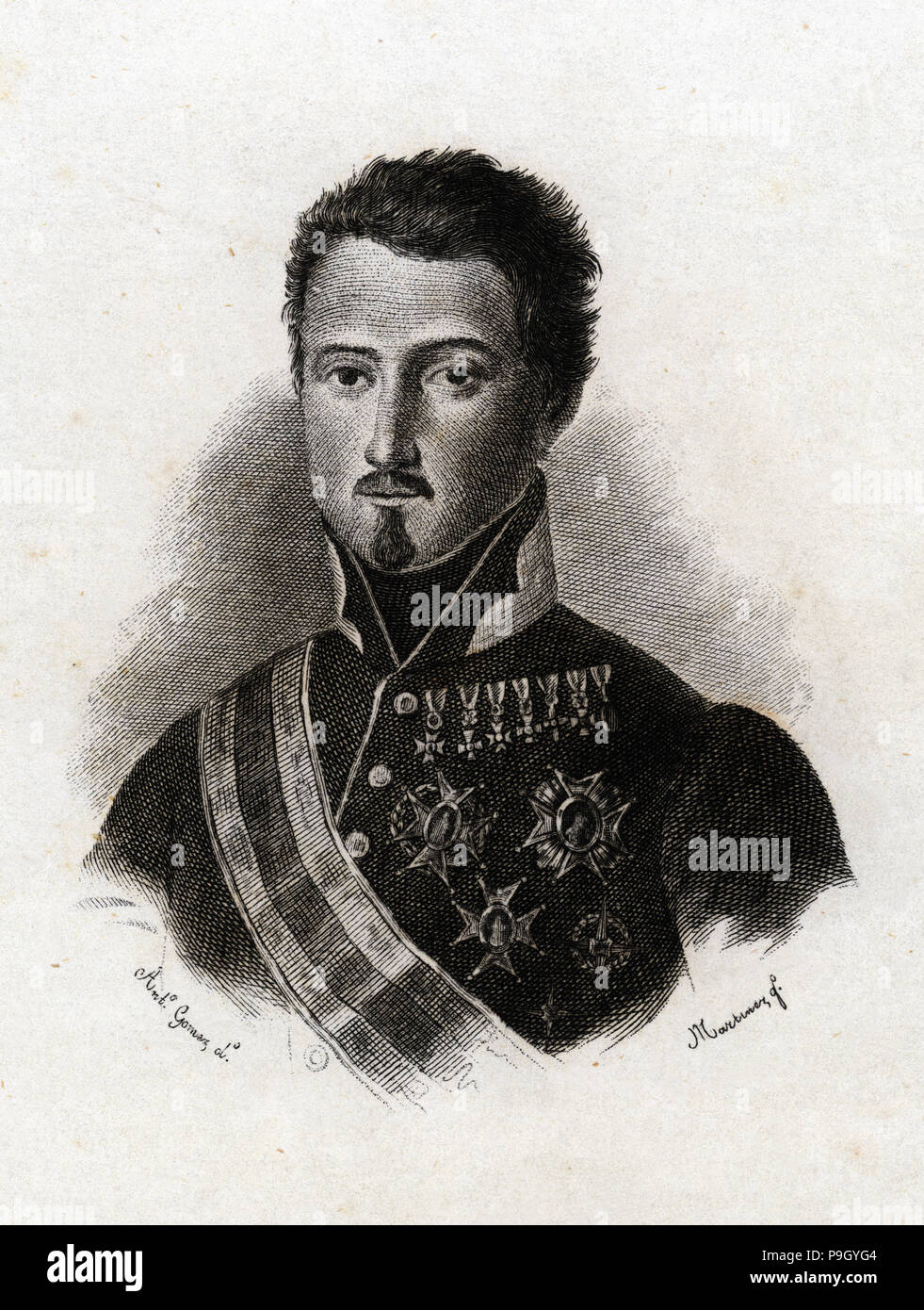 Rafael de Ceballos Escalera (17911837), realistic field marshal Stock