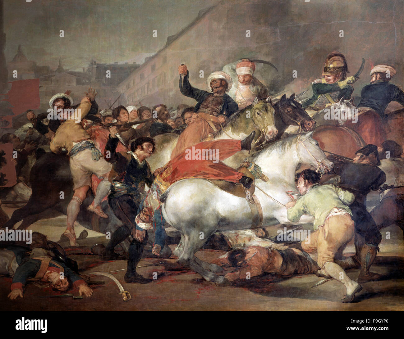 Fighting against the Mamelukes, the May 2, 1808, oil by Goya. Stock Photo