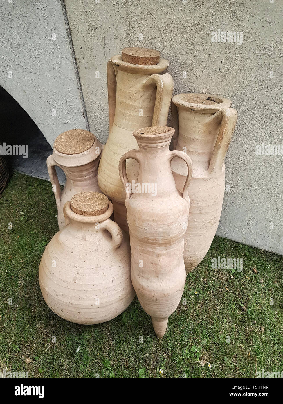 Ancient Roman amphora of different types Stock Photo Alamy