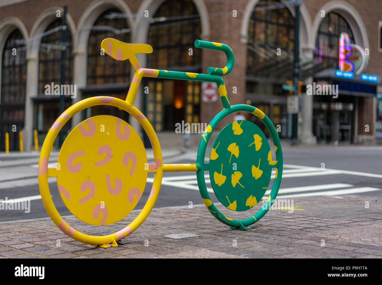 Street Art Bicycle Stock Photo