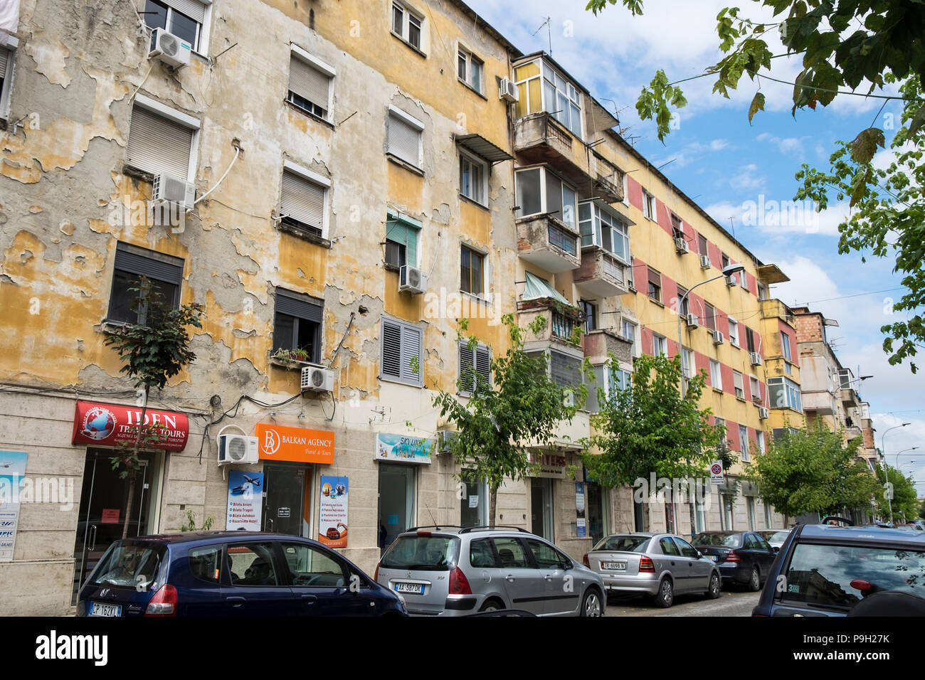 Albania, Tirana, public housing Stock Photo Alamy