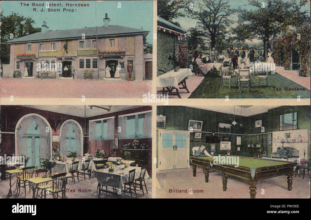 Vintage 1915 Postcard of The Good Intent Public House and Tea Room