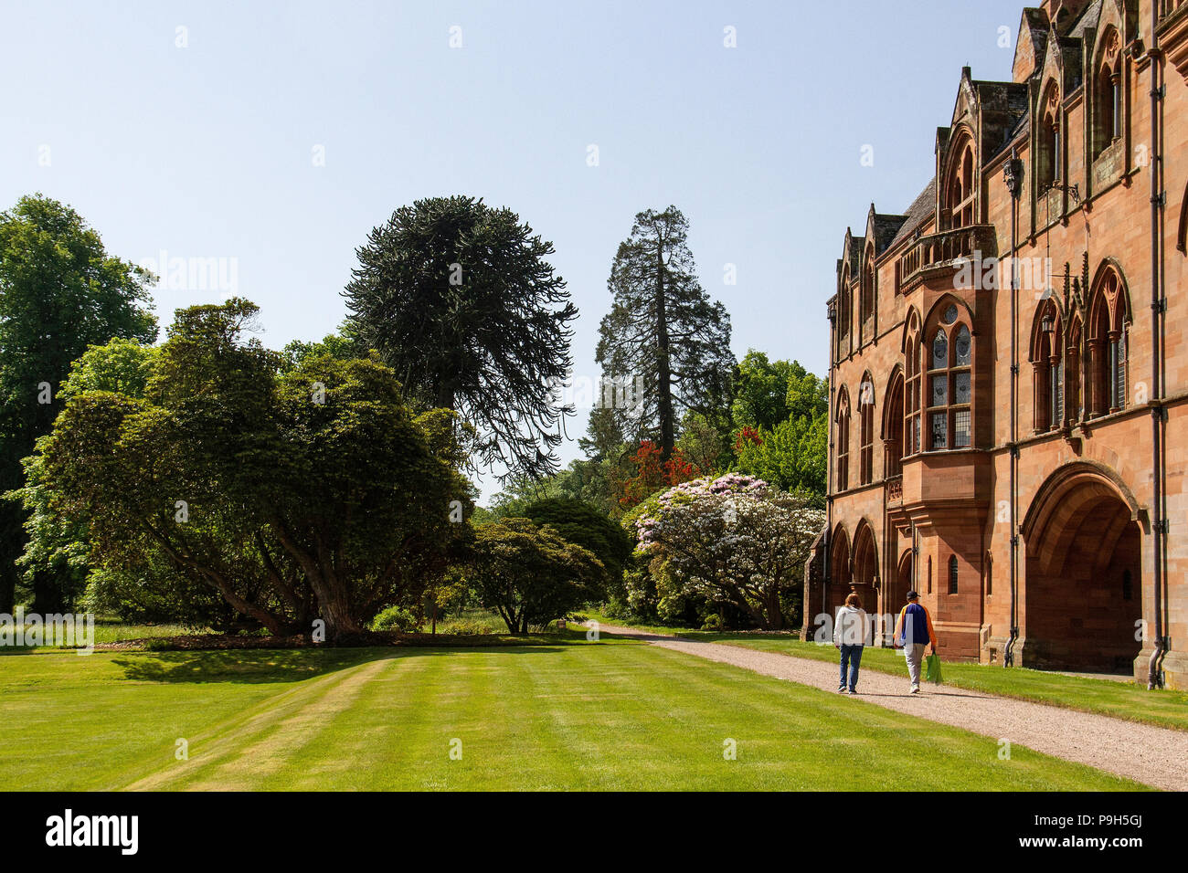 Mount Stuart, the Gothic Victorian mansion on the Isle of Bute. Stock Photo
