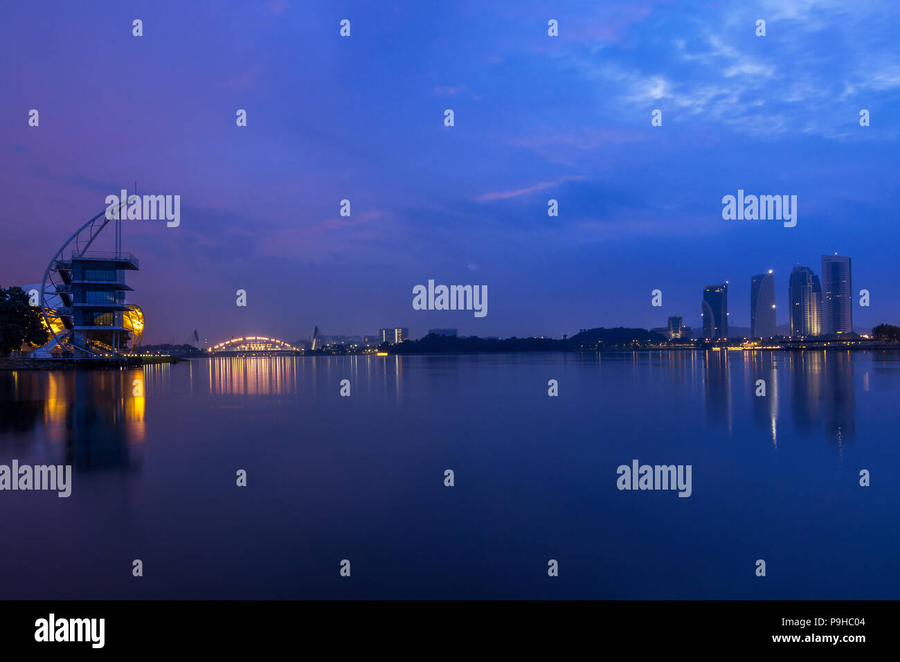 Before SunrisePutrajaya waterfront Stock Photo Alamy