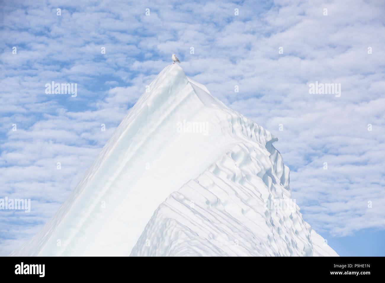 Towering iceberg, Scoresby Sound, Greenland Stock Photo