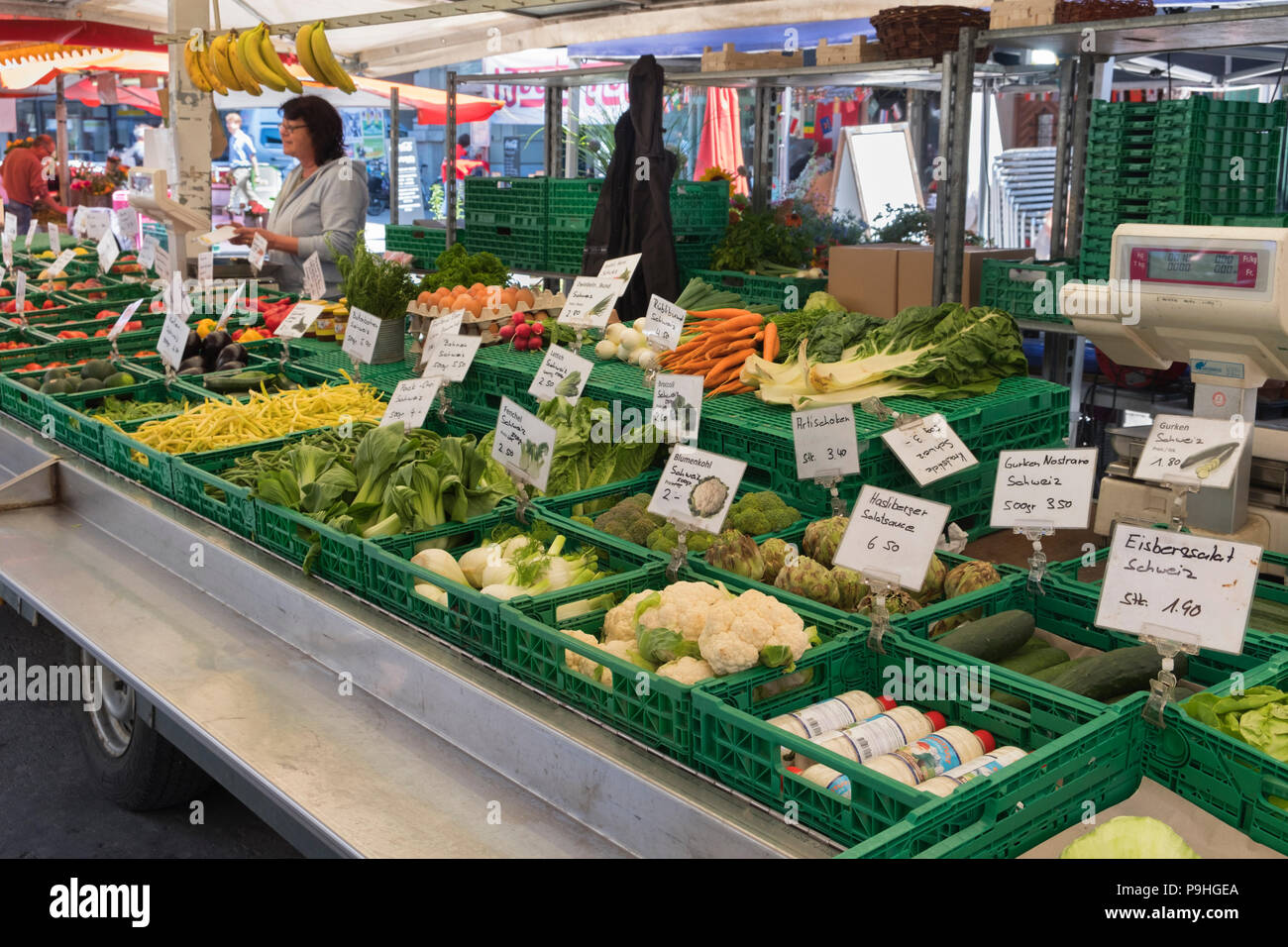 Bärenplatz market Old Town Bern Switzerland Stock Photo