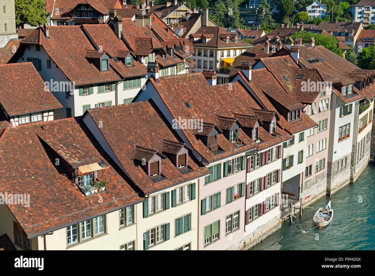 Rooftops Old Town Bern Switzerland Stock Photo
