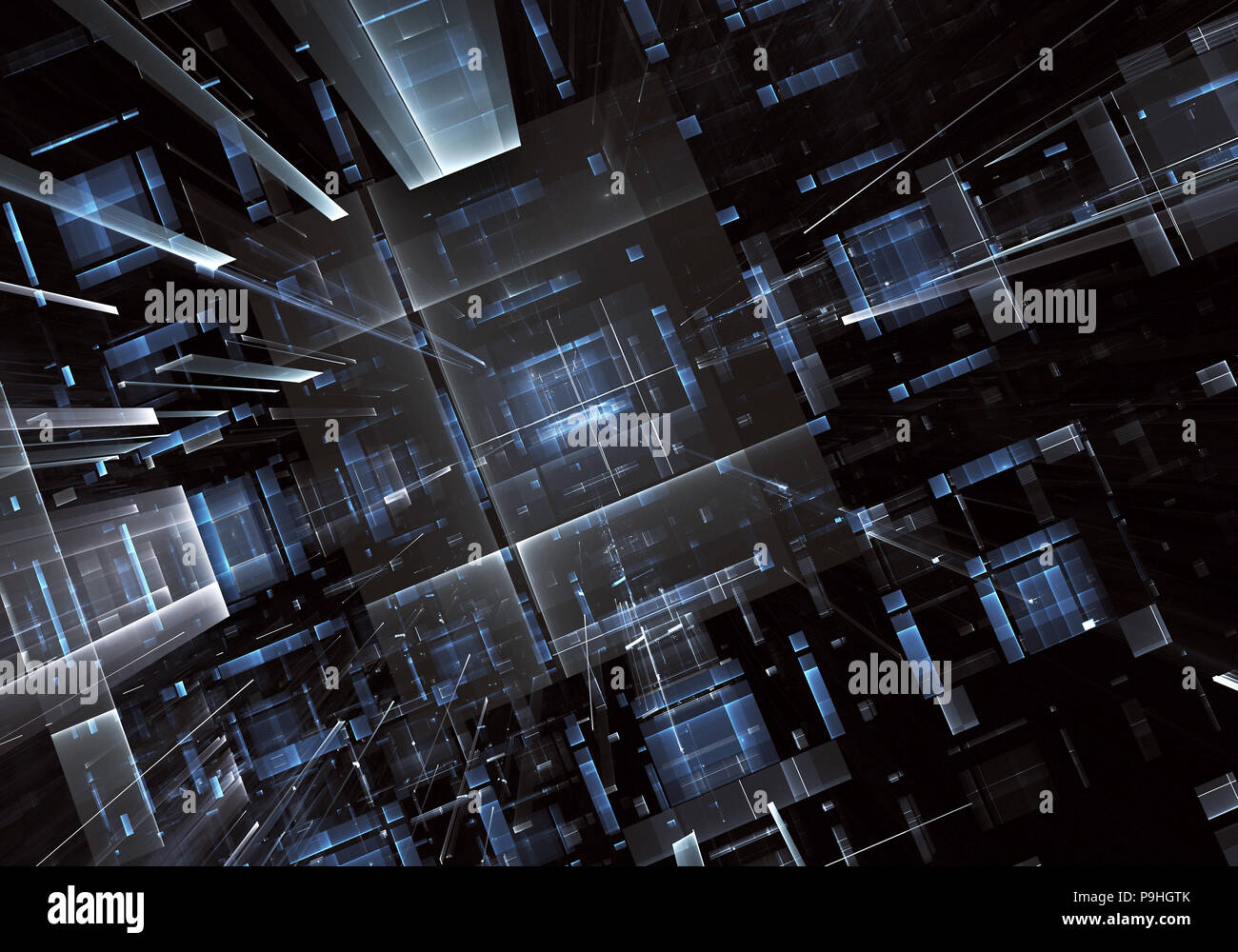 Abstract technology 3D illustration Stock Photo - Alamy