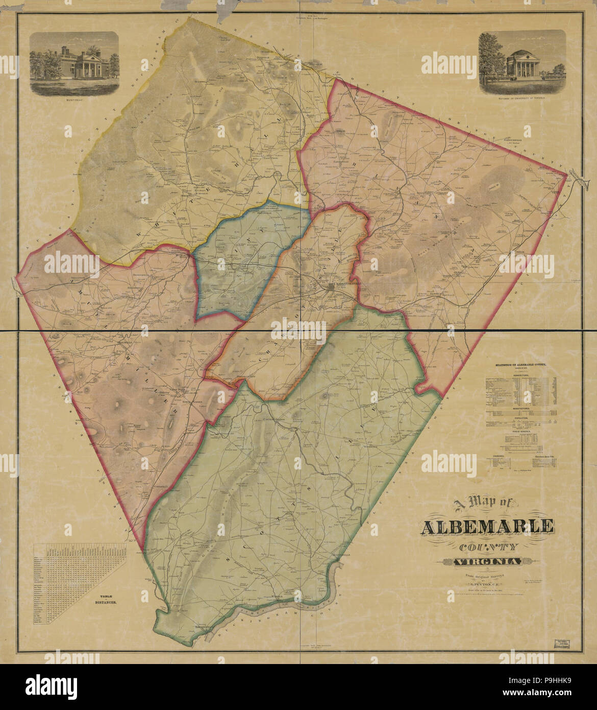 A map of Albemarle County, Virginia Stock Photo Alamy