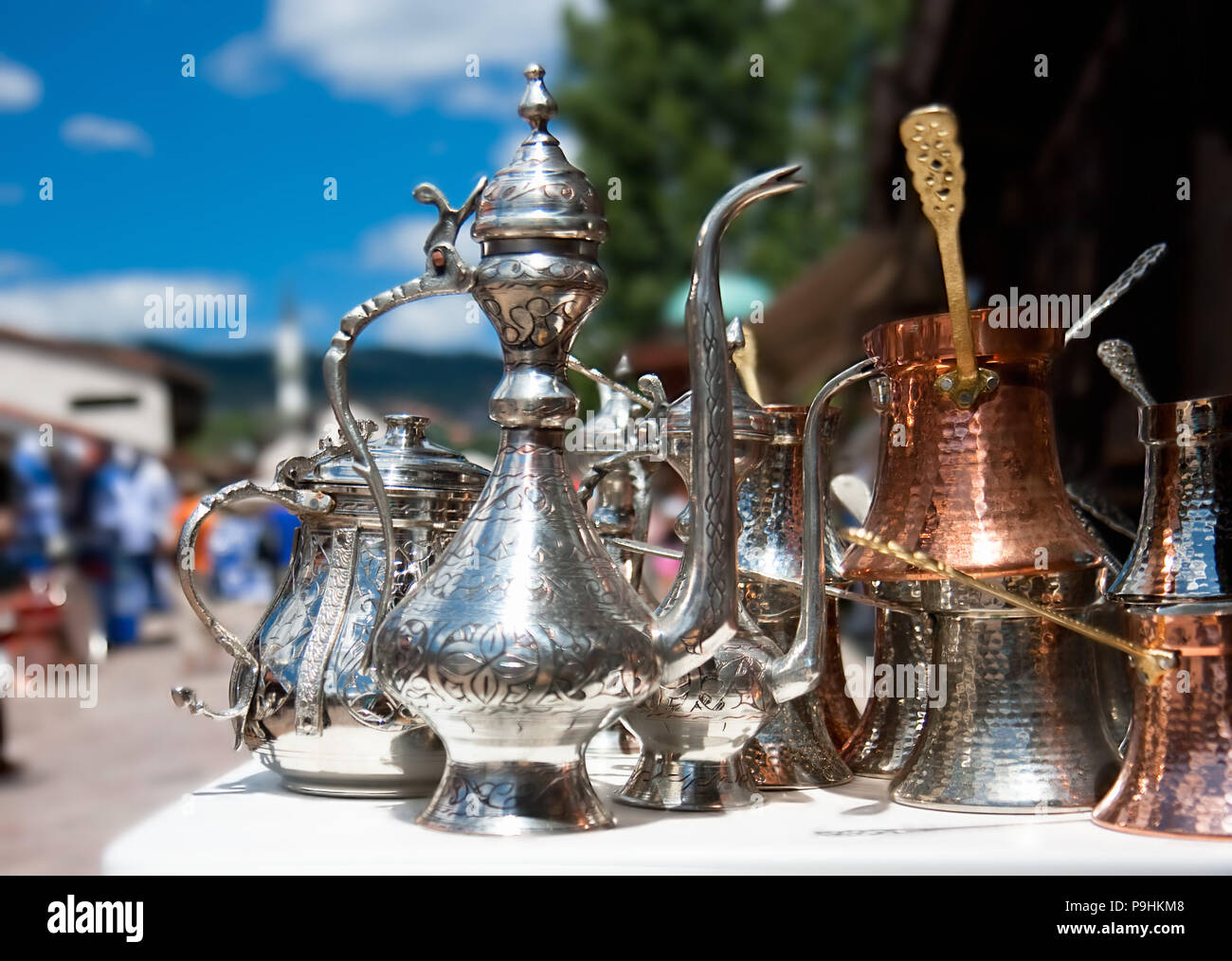 Antique pewter teapot hi-res stock photography and images - Alamy