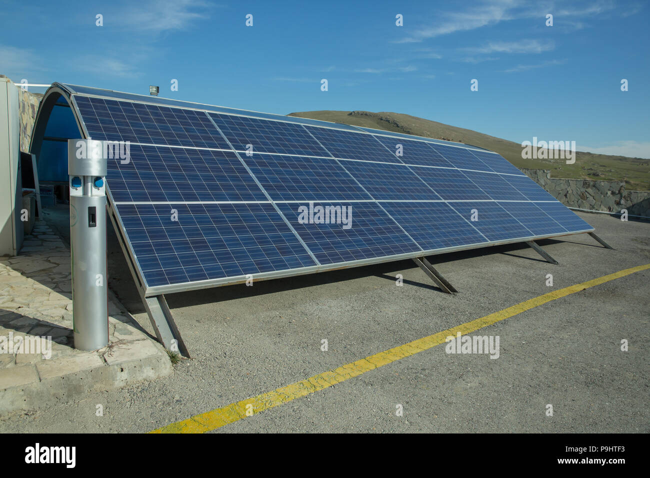 Solarpowered electricity system . Solar panel, photovoltaic