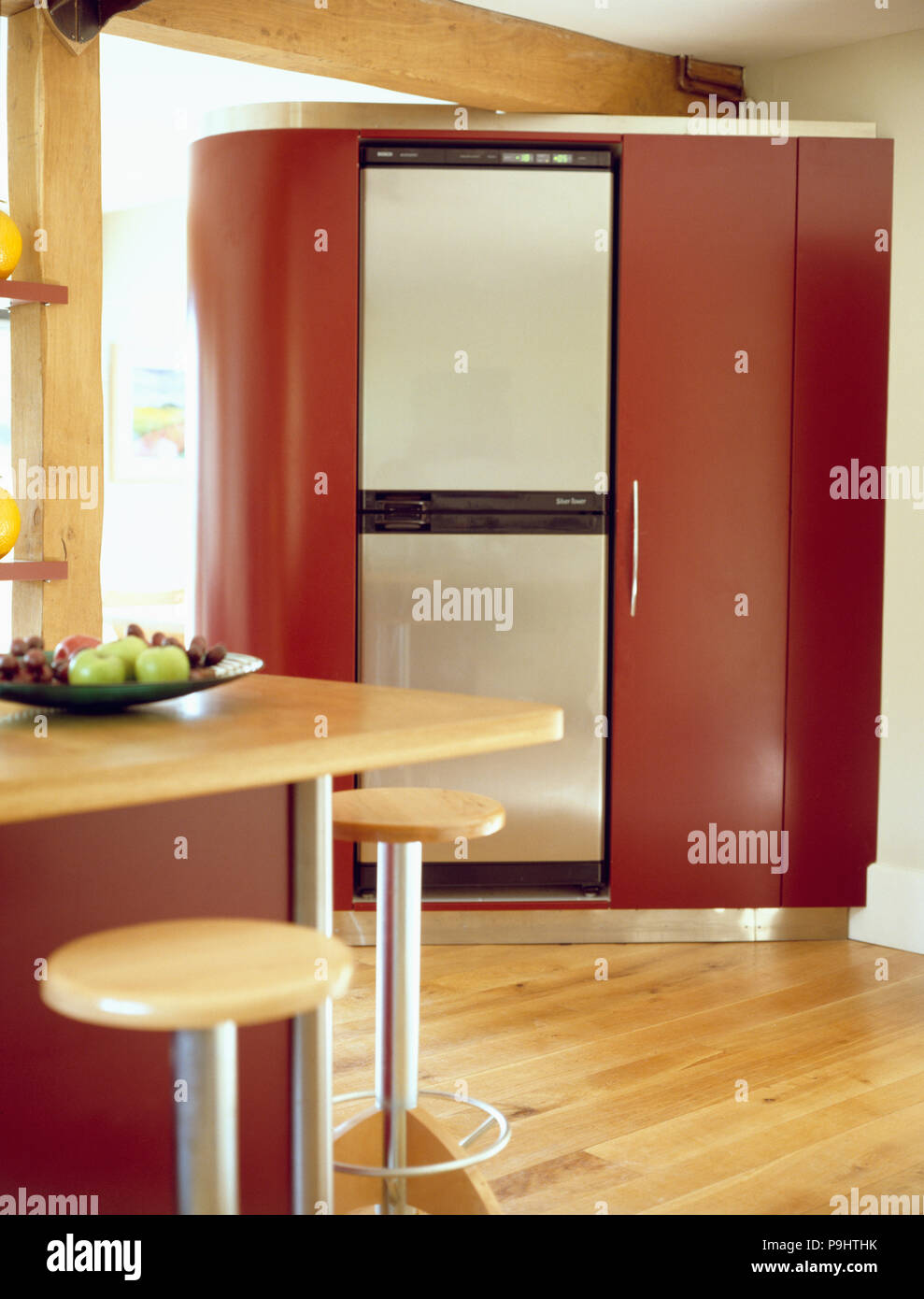 Modern kitchen fridge Stock Photo