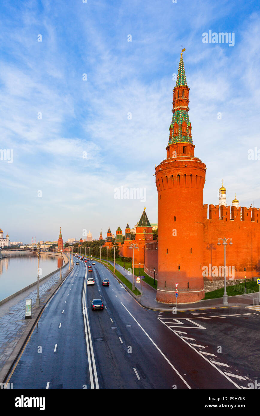 A view of Moscow Kremlin in the morning, Moscow, Russia Stock Photo