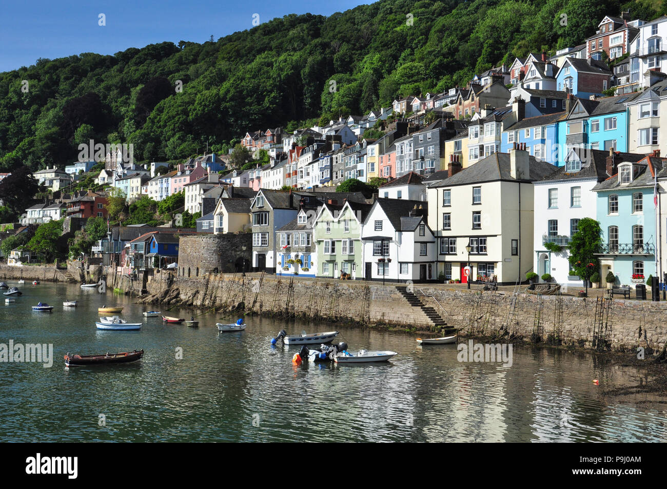 Waterfront buildings and old quay, Bayard's Cove, Dartmouth, South