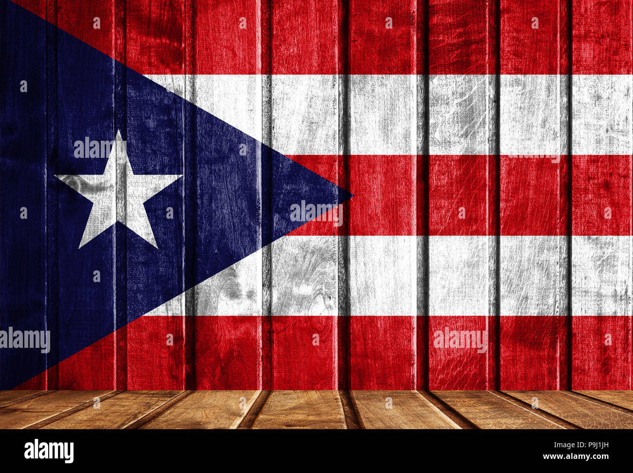Wooden Background With A Flag Of Puerto Rico There Is A Place For Wooden Background With A Flag Of Puerto Rico There Is A Place For