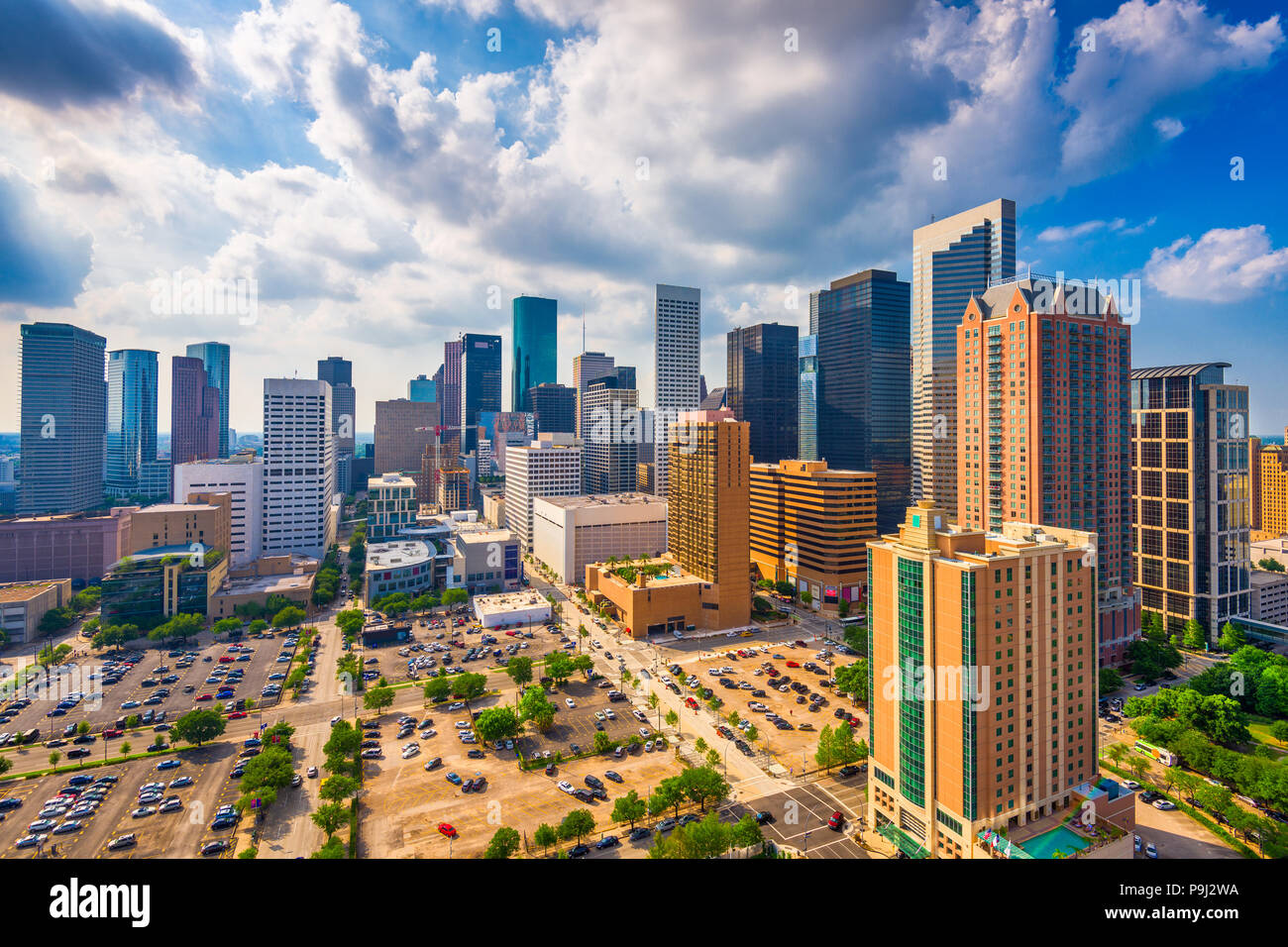 Houston, Texas, USA downtown city skyline Stock Photo - Alamy