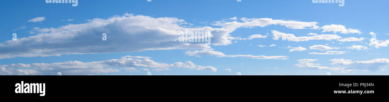 Blue sky background with white clouds panorama Stock Photo - Alamy
