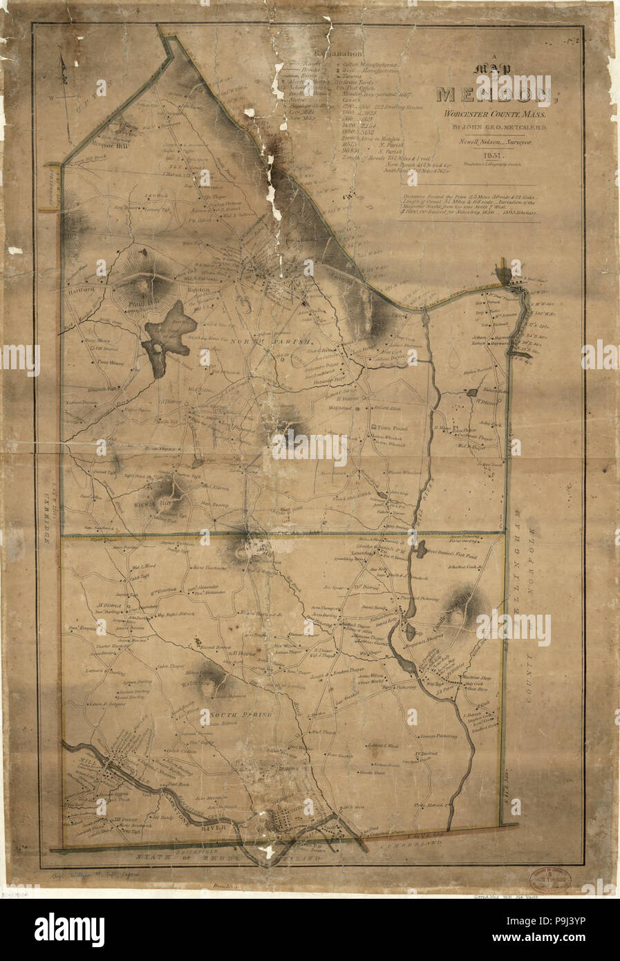 Mendon map hires stock photography and images Alamy