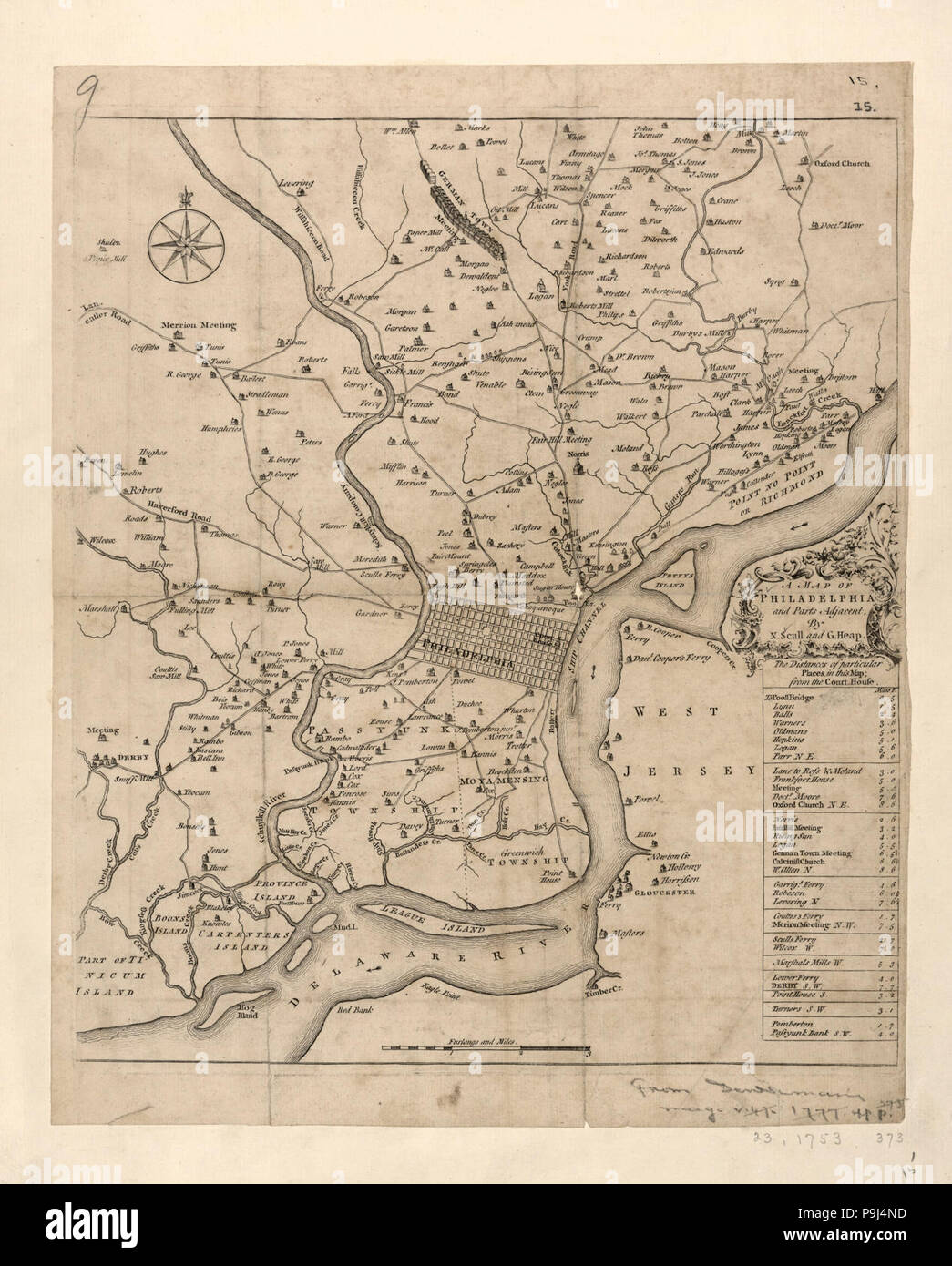 A map of Philadelphia and parts adjacent Stock Photo Alamy
