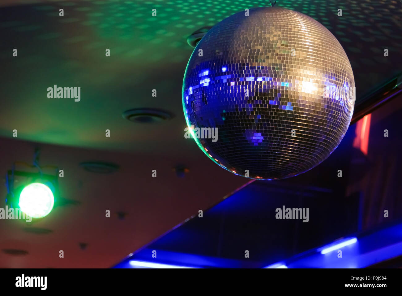 Disco ball light reflection background Stock Photo Alamy