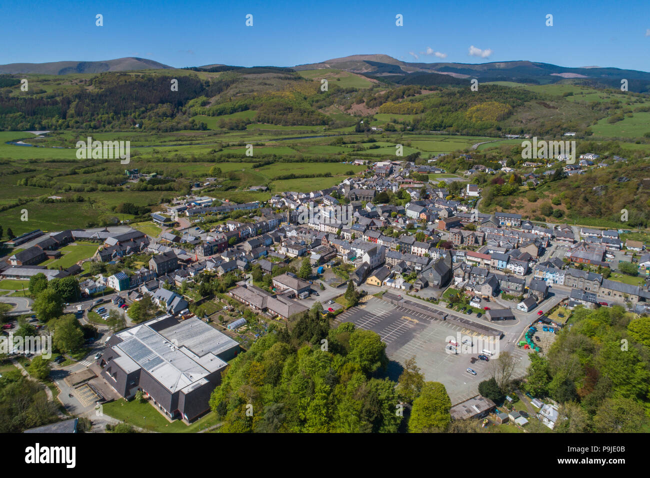Market town of machynlleth powys hires stock photography and images