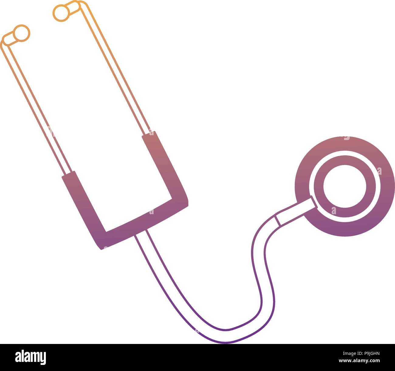 stethoscope icon over white background, vector illustration Stock ...