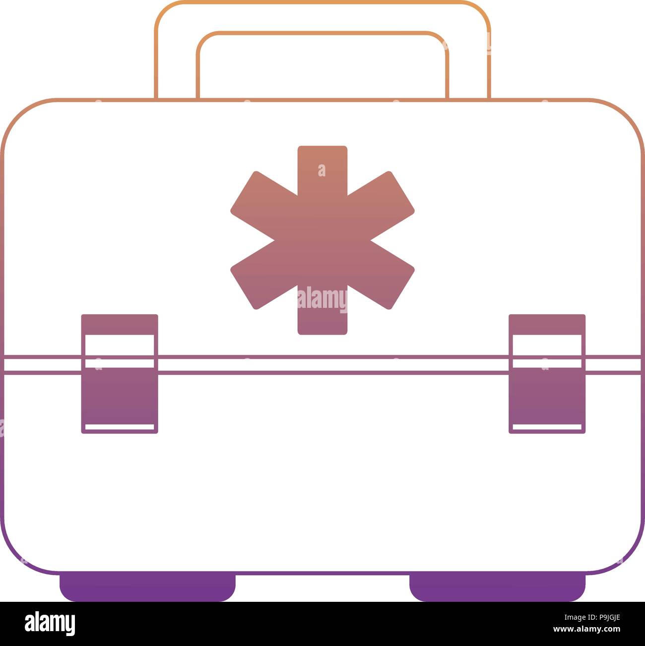 first aid kit icon over white background, vector illustration Stock ...