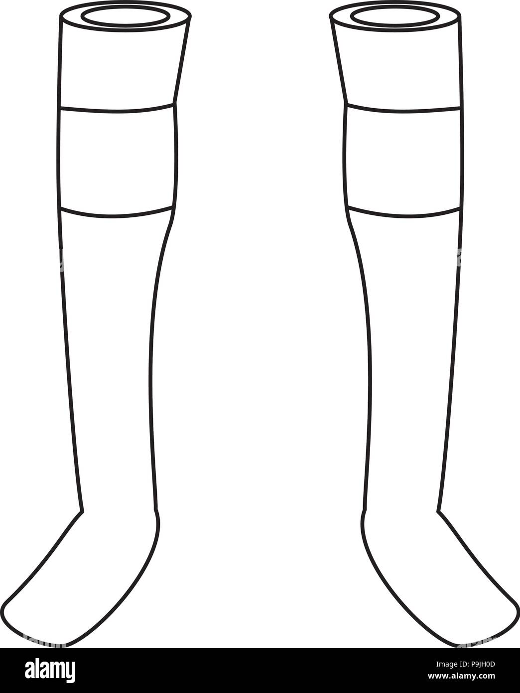 soccer socks icon over white background, vector illustration Stock Vector