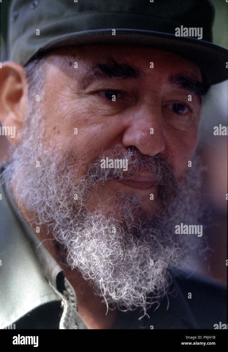 Fidel Castro (1926-) Cuban politician,  1992 portrait. Stock Photo