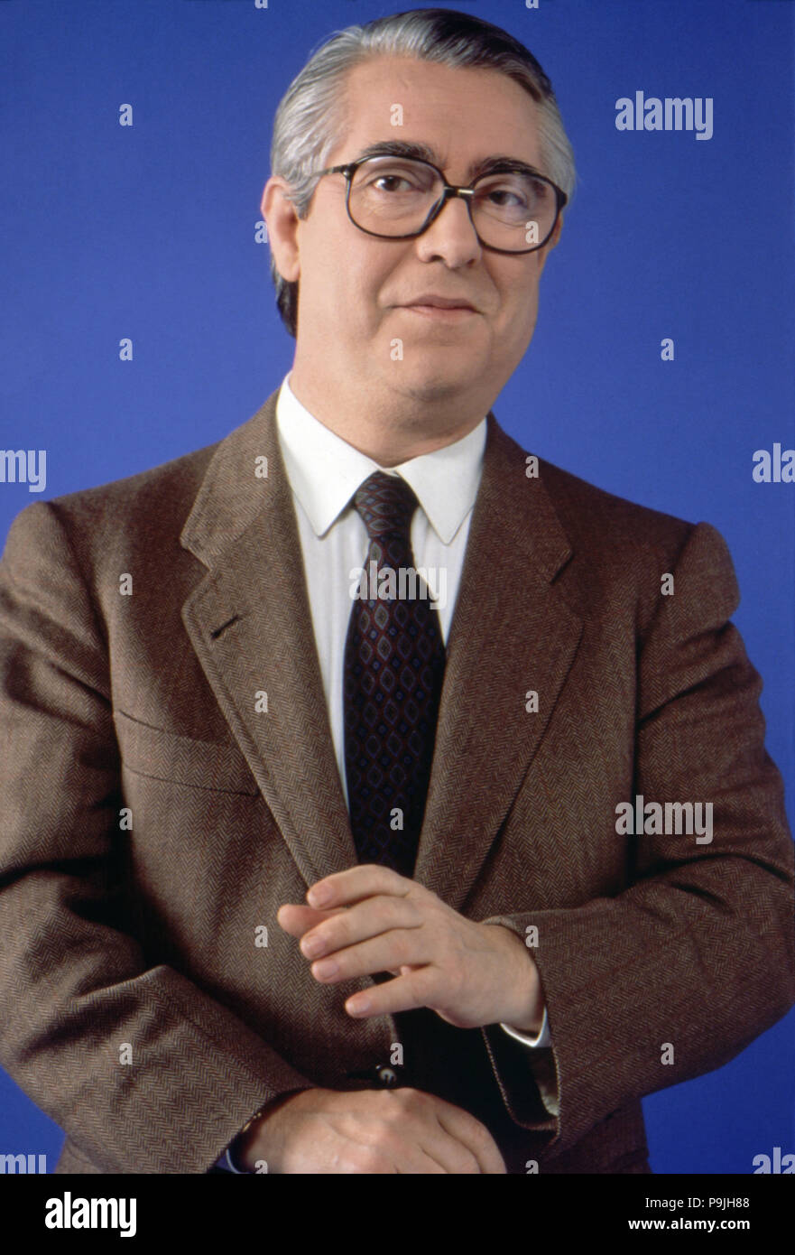 Jose Luis Coll (1931-2007) Spanish writer and humorist, portrait of 1975. Stock Photo