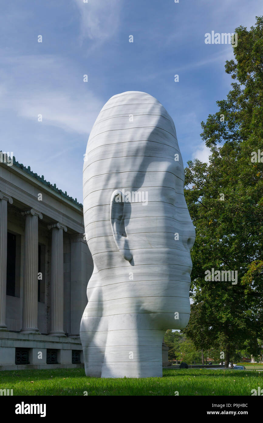 Laura, Jaume Plensa, 2012, Albright-Knox Art Gallery, Buffalo, New York, USA, North America, Stock Photo