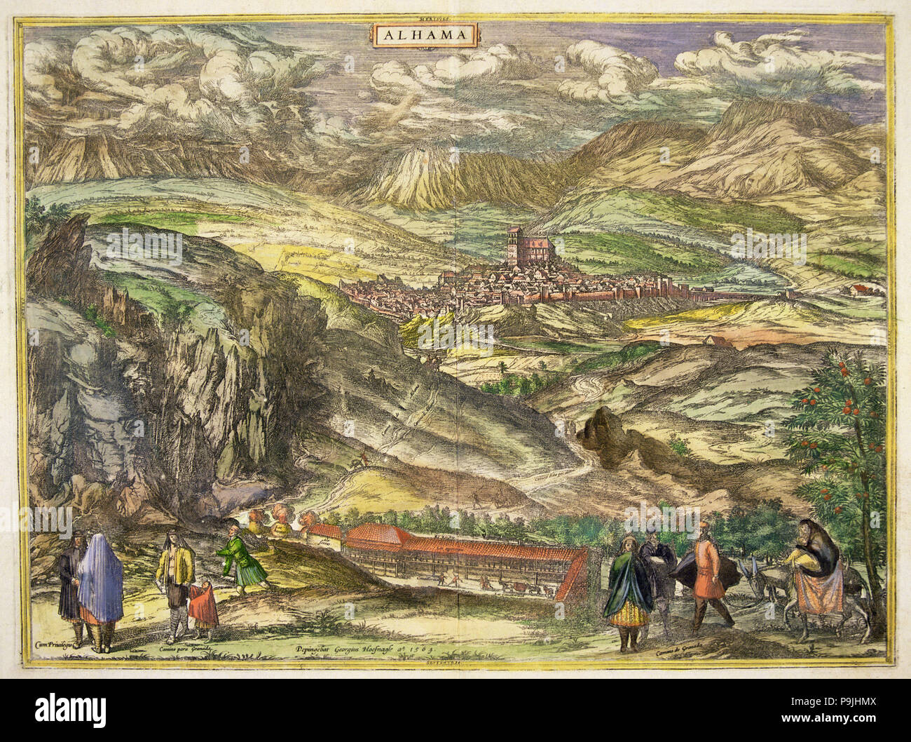 Engraving for the work 'Civitates Orbis Terrarrum', 1576, by George Braun with drawings by Frans Hoenberg and e