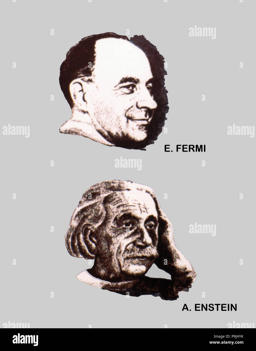 Enrico Fermi (1901-1954), Albert Einstein (1879-1955), physical. Stock Photo