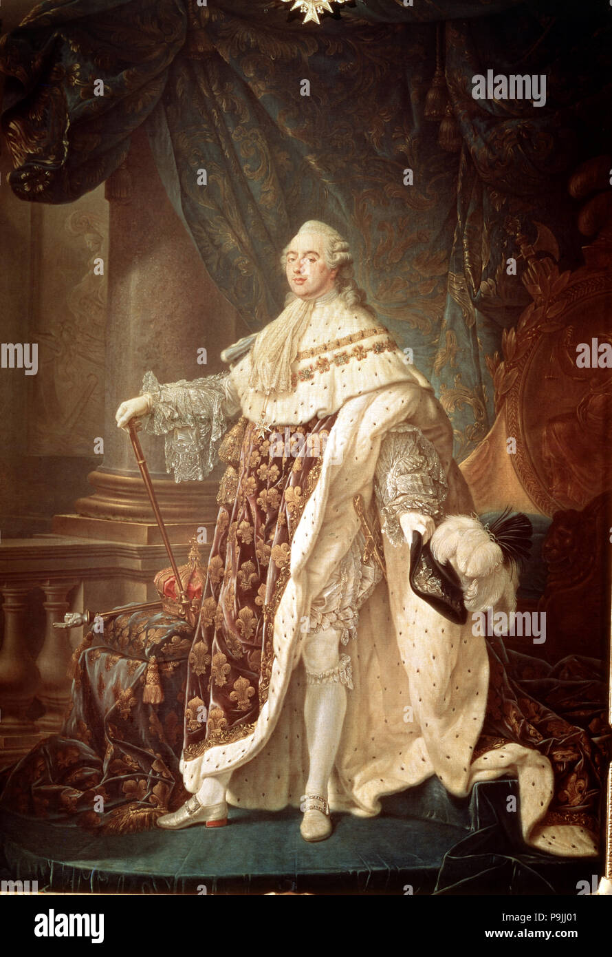 Louis XVI (1754-1793). King of France. Portrait. Engraving, 19th century.  Colored. - Album alb2655278