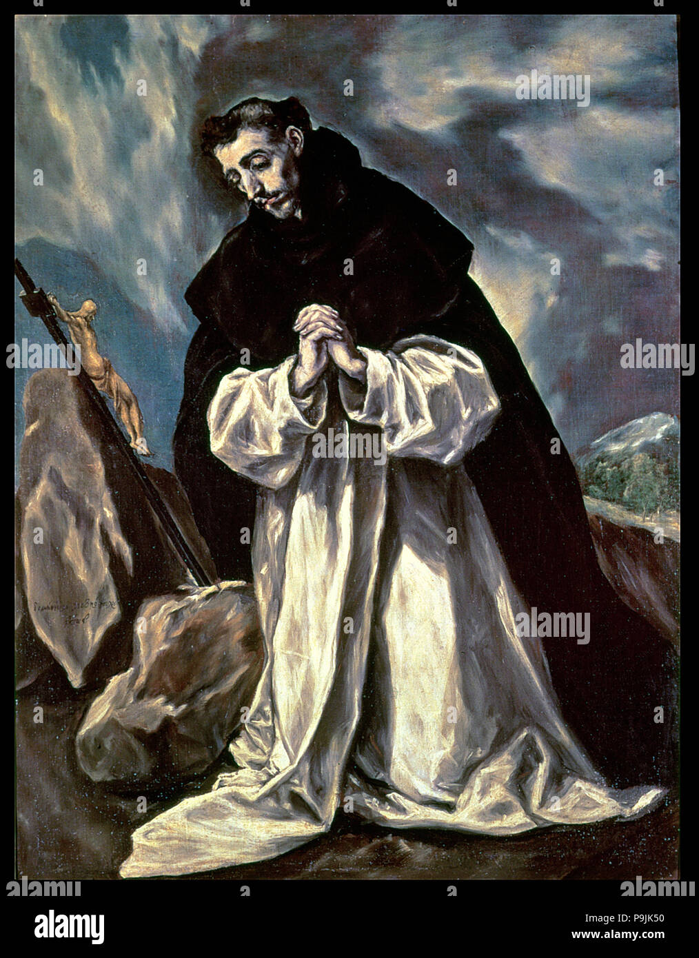 Santo Domingo of Guzmán (1170-1221), founder of the Order of Friars Preachers or Dominicans. Stock Photo