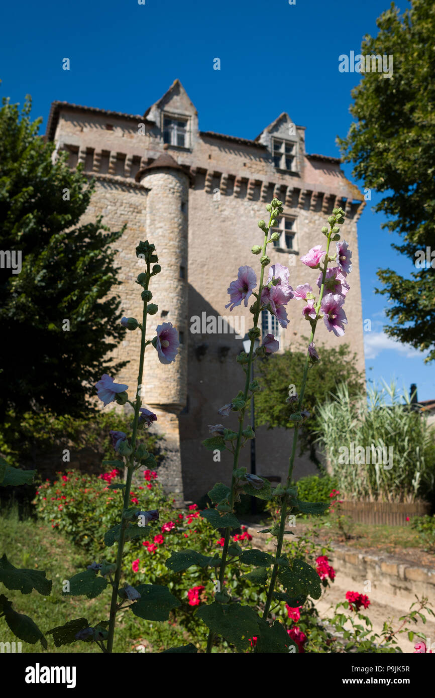 The mediaeval deanery or Doyenné in the village of Varen, in the Aveyron valley, Tarn et Garonne, Occitanie, France Stock Photo
