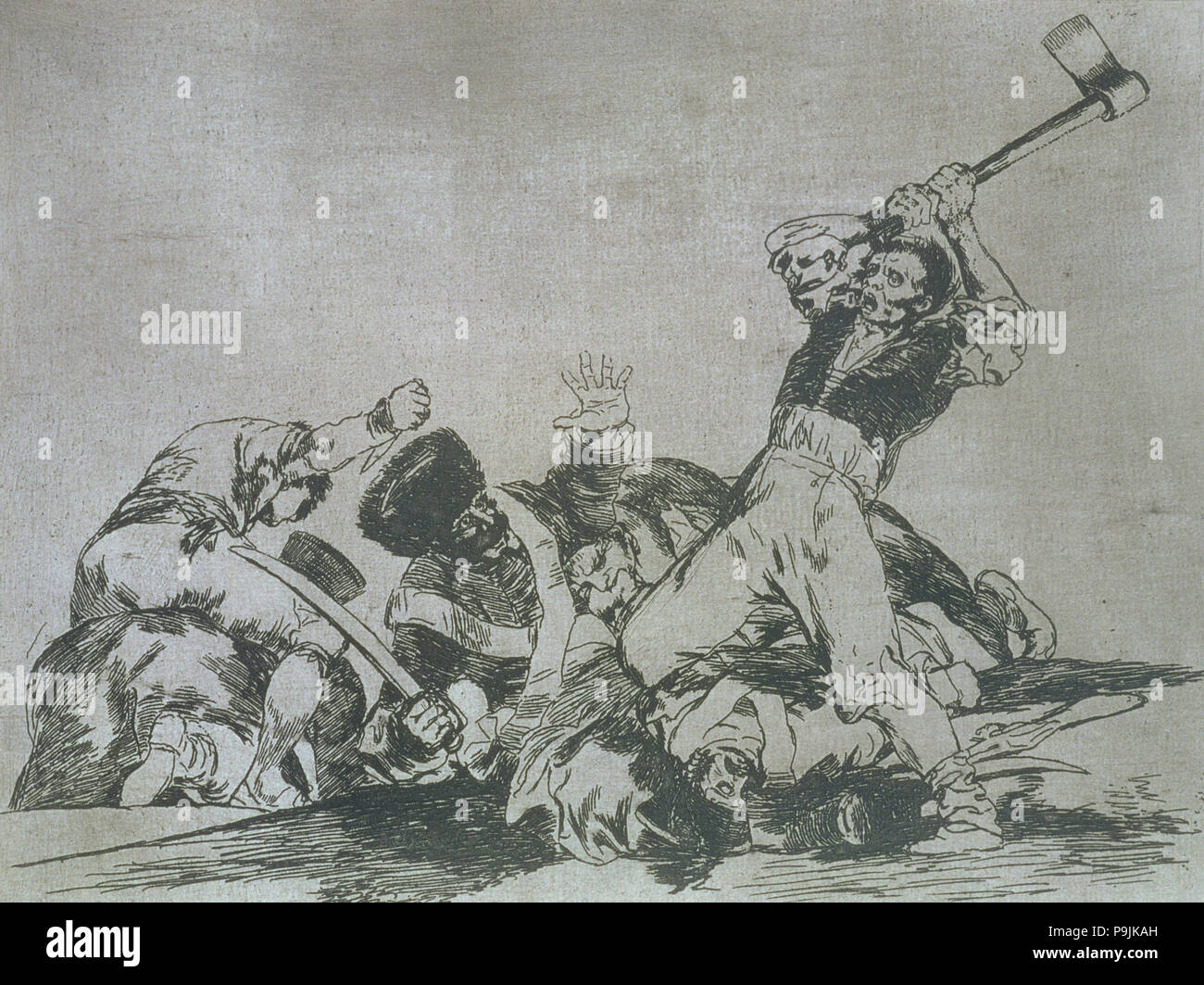 The Disasters of War, a series of etchings by Francisco de Goya (1746-1828), plate 3: 'Lo mismo' … Stock Photo