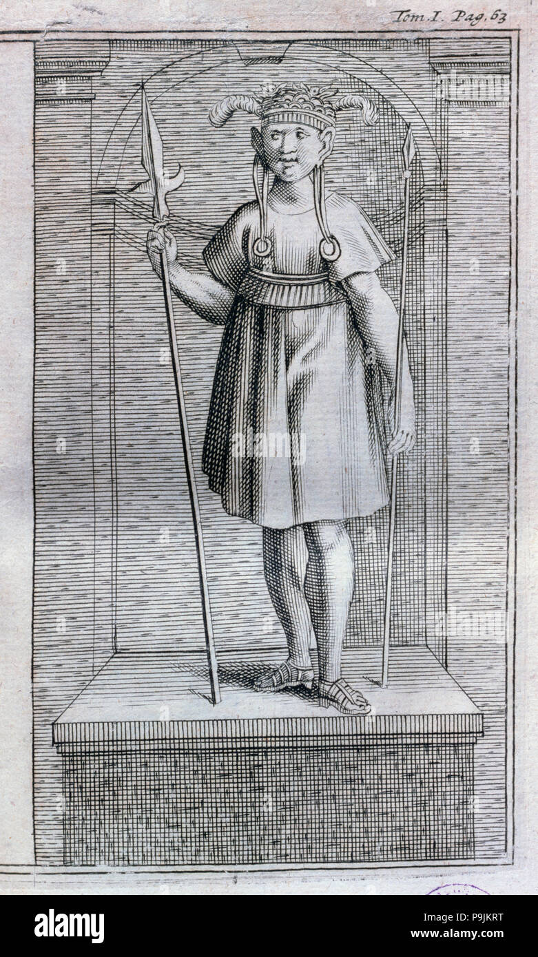 Garcilaso de la Vega, Inca prince, engraving of 1704 from the work 'Histoire des Yncas, Rois du P… Stock Photo