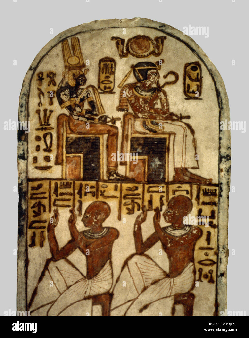 Ahmose Nefertari stele, queen mother of Amenhotep I. Stock Photo