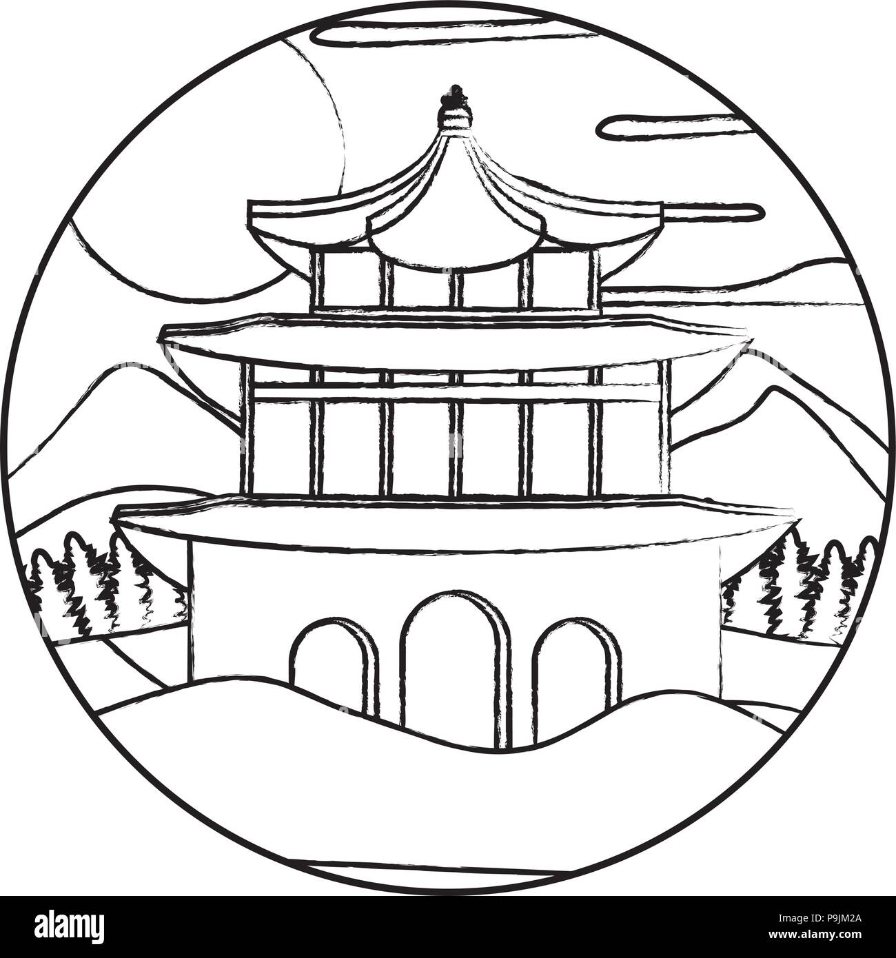Iconic palace south korea Stock Vector Images - Alamy