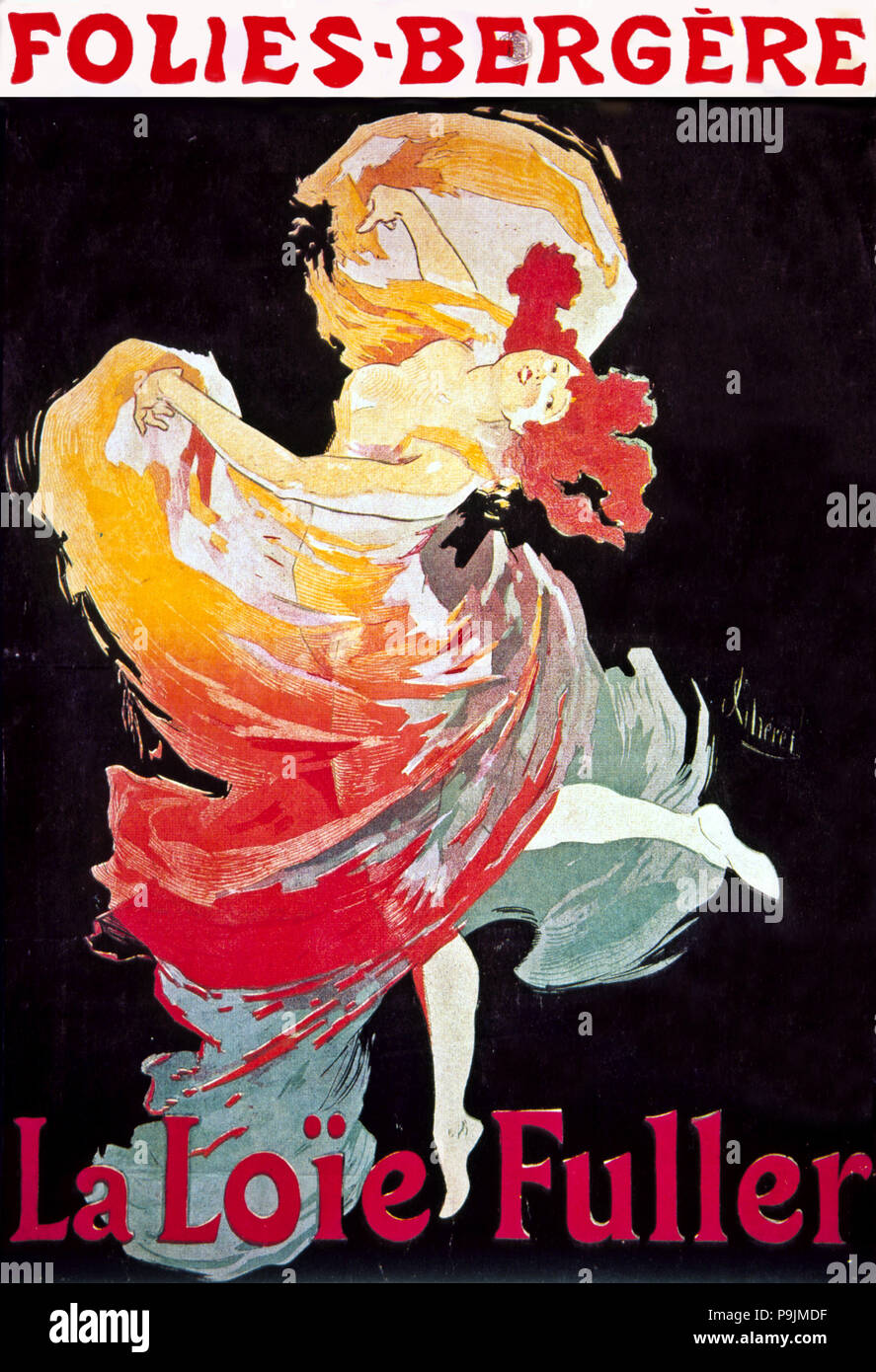 Poster For The Show La Loie Fuller Of The Folies Bergere 15 By Georges Neunier Stock Photo Alamy