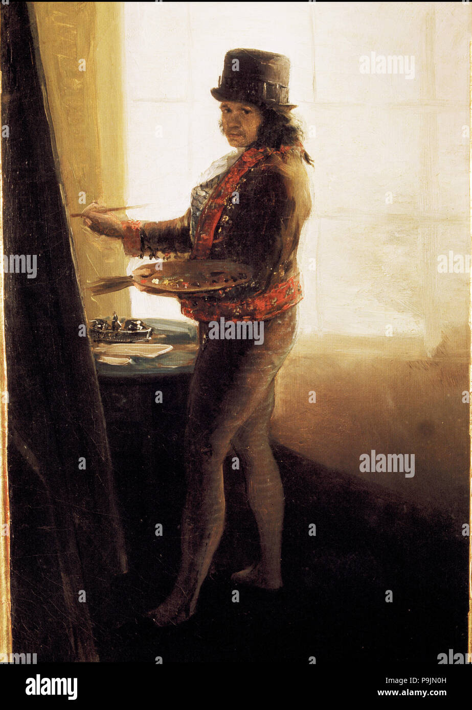 Francisco de Goya y Lucientes (1746-1828). Spanish Painter in a self-portrait. Stock Photo